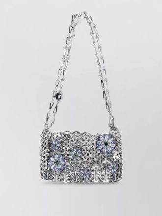 Paco Rabanne shoulder clutch bag strass mesh chain
