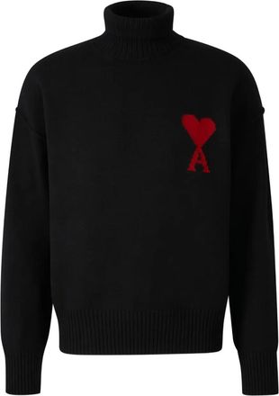 Ami Maglione a collo alto - Nero