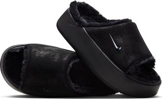 Nike (WMNS) Nike Calm Elevation Fur Slides Black HV8560-001