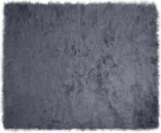 vidaXL Faux Sheepskin Rug Tafalla Anthracite 200 x 280 cm Polyester vidaXL