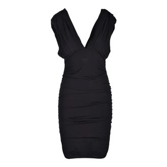 Pinko Elegante jurk met polyester en rubber - Dames - Korte kleedjes - Zwart - L - Polyester - Kleedjes