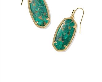 Kendra Scott Womens Elle Drop Earrings In Green