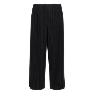 Issey Miyake Broeken, Heren, Zwart, M, Polyester, September Pants