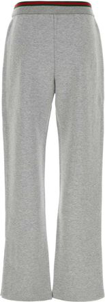 Gucci Womens Cotton Blend Joggers Gray Nylon