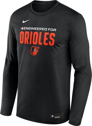 Nike Baltimore Orioles Authentic Collection Team Issue Nike Mens Dri-FIT MLB Long-Sleeve T-Shirt in Black | 02TJ00AOLE-JE6