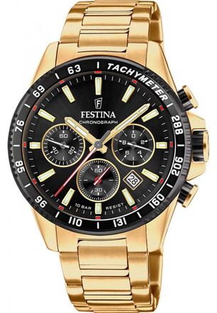 Festina F20634-5 Mens Timeless Chronograph Watch - Gold - One Size