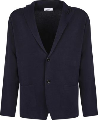 Lardini Cardigan - Heren - Blazers - Blauw - L - Katoen - Jassen