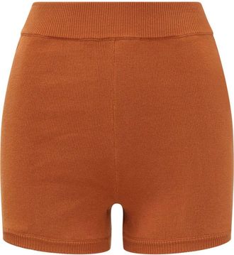 Mixik fine-ribbed shorts - Brown