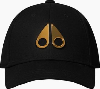 Moose Knuckles Mens Moose Knuckles Logo Icon Cap - Gold S1-26 285 Black/Gold - Size: ONE size
