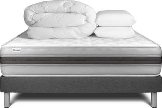 VITALIT Pack colch&oacute;n gris espuma viscoel&aacute;stica 140 x 190