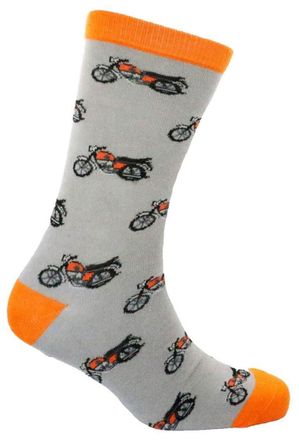 Generic David Van Hagen Mens Motorbike Socks - Orange