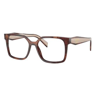 Prada Square Full Rim Eyeglasses - Brown