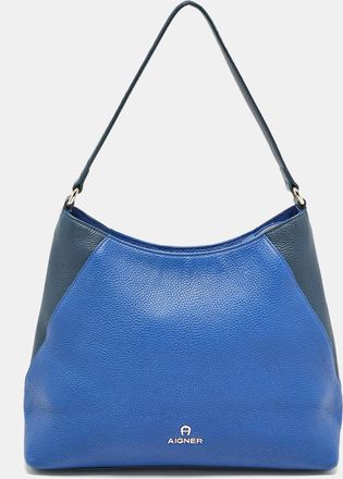 Aigner Two Tone Leather Logo Hobo