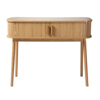 Calicosy ERNEST 2-Door Sliding Console Table, 100Cm Wide in Light Brown