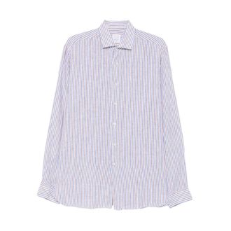 Xacus Gestreepte linnen blouse - Heren - Casual Overhemden - Veelkleurig - 2XL - Linnen - Overhemden