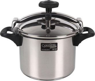 cofan Olla Presion Inox Mod Polenta Inducci&oacute;n 4,5 Lt, Olla A Presi&oacute;n Cl&aacute;sica Modelo Polenta De Inducci&oacute;n Antiadherente. Est&aacute; Fabricada En Acero Inoxidable 1