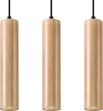 Sollux Lighting Lámpara de techo madera natural madera alt. 90 cm