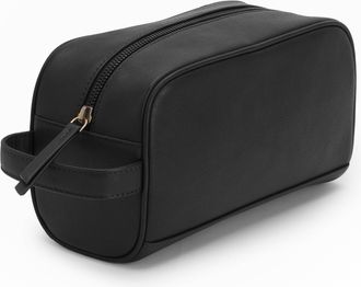Oliver Brown Leather Wash Bag - Black