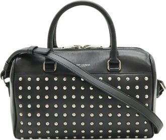 Saint Laurent Pre-owned Handbags, female, Black, Size: ONE SIZE Pre-owned Vintage Studded Handbag