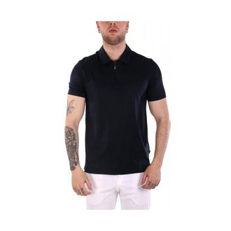 HUGO BOSS Heren, Tops, Blauw, Maat: 3XL Katoen