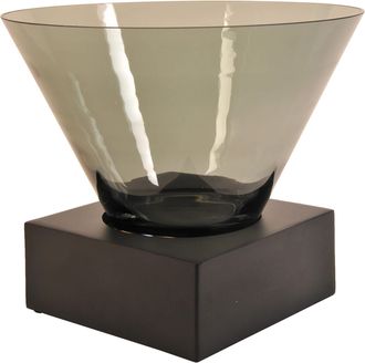 Schlittler Windlicht Glas Konisch Eisen H: 34 cm