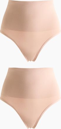 H&M 2er-Pack Tangas Medium Shape - Hellbeige