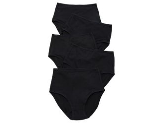 Pact Everyday High Rise Brief 5-pack Womens Underwear Black : SM, Cotton/Elastane