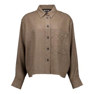 Zenggi Zenggi - Zacht Flanellen Overhemd - Dames - Blouses & Shirts - Beige - Maat: 2XL Flanel