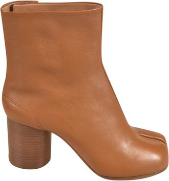 Maison Margiela Tabi Enkellaarsjes - Dames - Laarzen met Hak - Bruin - 36 1/2 EU - Leer - Schoenen