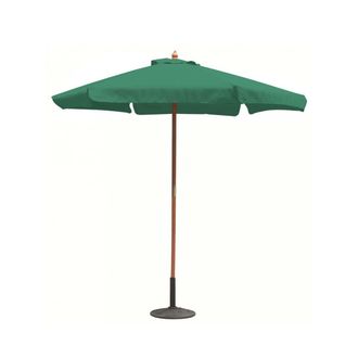 COSMA Sombrilla De Jard&iacute;n Tela Parasol Y Poste De Madera Mod. Fantasy Verde Oscuro &Oslash; 3