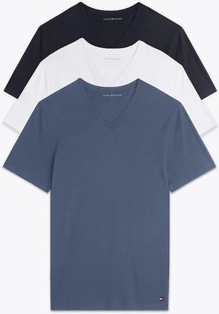 Tommy Hilfiger Mens Cotton Classics V-Neck Undershirt 3-Pack - Multi - S