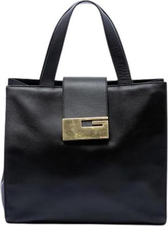 Gucci Pre-owned Vintage Tote - Dames - Vintage Shopper - Zwart - ONE Size - Leer - Vintage