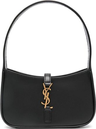 Saint Laurent mini Le 5 &agrave; 7 shoulder bag - women - Calf Leather/Brass/Calf Leather - OS - Black