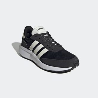 adidas Sneaker ADIDAS SPORTSWEAR RUN 70S, Damen, Gr. 42, schwarz-weiss (core schwarz, sanftes wei&szlig;, carbon), Leder, Textil, Schuhe Sneaker