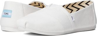 Toms Classic Alpargata Womens Slip on Shoes White : 5.5 B - Medium, Canvas/Suede/Textile