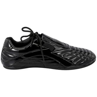 Balenciaga Ladies Black Shiny Technical Polyurethane Zen Sneakers, Brand Size 36 (US Size 6)
