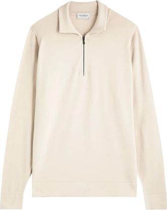 John Smedley quarter-zip knit sweater - Neutrals