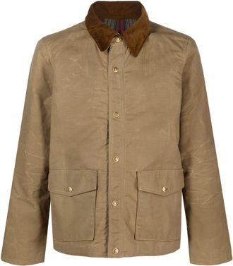 Fortela Renny coated-finish shirt jacket - men - Cotton/Polyurethane - 52 - Brown