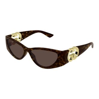Gucci Sunglasses, female, Brown, 55 MM, Cat Eye Sunglasses
