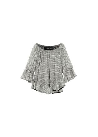 Isabel Marant Black & white geometric silk georgette Adriana blouse Size M