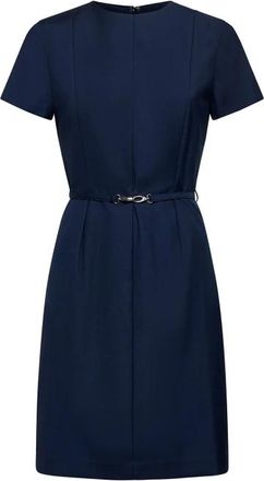 Silvian Heach Jurk met riem en essenti&euml;le snit - Dames - Korte kleedjes - Blauw - XS - Polyester - Kleedjes