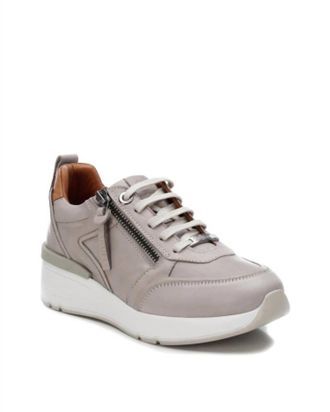 Xti Womens Leather Sneakers In Ice