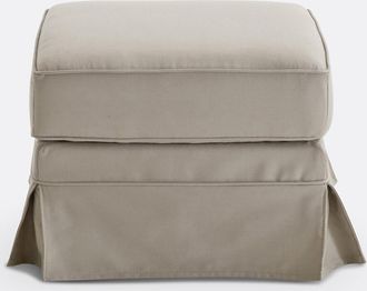 La Redoute Interieurs Poef met afneembare hoes, halfgevlochten katoen, superieur comfort, ADELIA