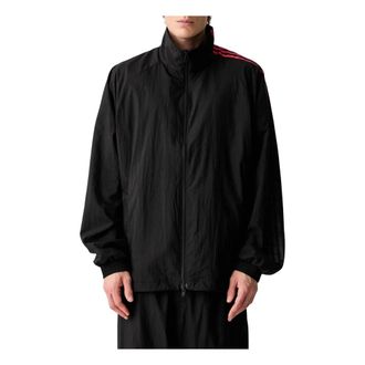 Yohji Yamamoto Jassen, Heren, Zwart, L, Nylon, Gradient 3-Stripes Nylon Track Top