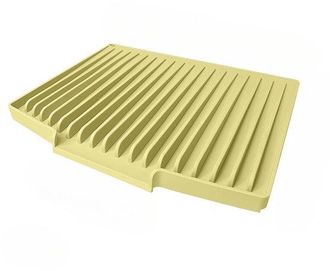 No Brand Alfombrilla De Silicona Antideslizante Y Resistente Al Calor Con Orificio De Drenaje Para Platos Y Cuencos, Para Encimera De Cocina (40,5 X 32,5 Cm, A