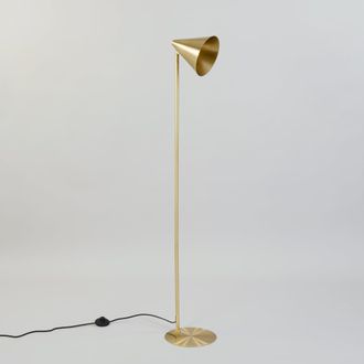 Maisons du monde L&aacute;mpara de lectura de acero dorado con pantalla ajustable