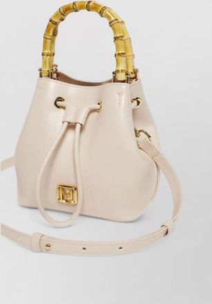 Marella bamboo handle bucket bag detachable strap