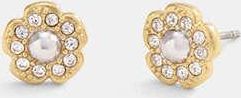 Coach Pav?? Tea Rose Stud Earrings