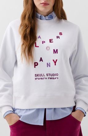 Scalpers Multiletter Sweater in White at Nordstrom, Size X-Small Eu