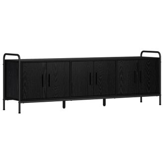vidaXL Mobile Tv 146 X 33 X 50 Cm Rovere Nero Legno Ingegnerizzato Vidaxl